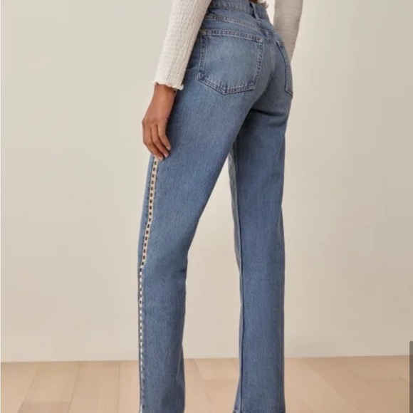 Size 28 Reformation crystal embellished jean - Picture 5 of 5